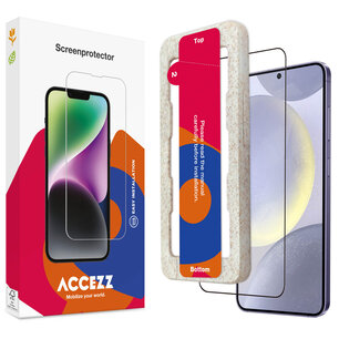 Accezz - Tempered Glass Full Cover Screenprotector met applicator pour Samsung Galaxy S24 Plus / S25 Plus - Transparent Accezz - Tempered Glass Full Cover Screenprotector met applicator pour Samsung Galaxy S24 Plus / S25 Plus - Transparent