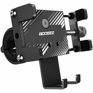 Accezz - Telefoonhouder fiets - Verstelbaar - Universeel - Aluminium - Black
