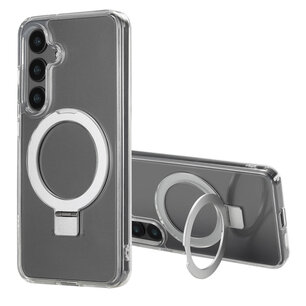 Accezz - Ring Stand Backcover met MagSafe voor Samsung Galaxy S24 - Transparent