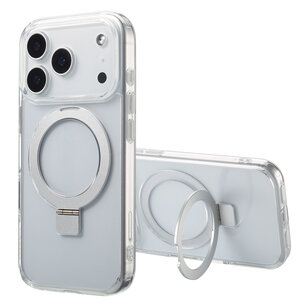 Accezz - Ring Stand Backcover avec MagSafe pour Apple iPhone 17 Pro Max - Transparent