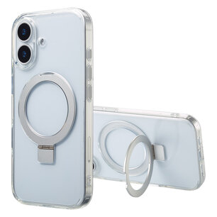 Accezz - Ring Stand Backcover avec MagSafe pour Apple iPhone 17 - Transparent