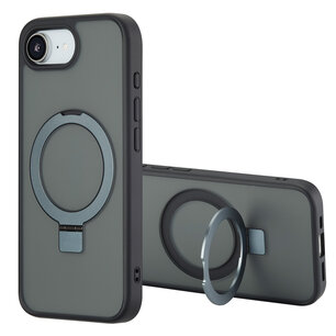 Accezz - Ring Stand Backcover met MagSafe voor Apple iPhone 16e - Black