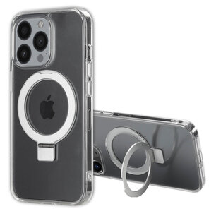 Accezz - Ring Stand Backcover met MagSafe voor Apple iPhone 13 Pro Max - Transparent