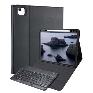 Accezz - QWERTZ Bluetooth Keyboard Bookcase pour iPad Air 13 inch (2025) M3 / (2024) M2 - Black