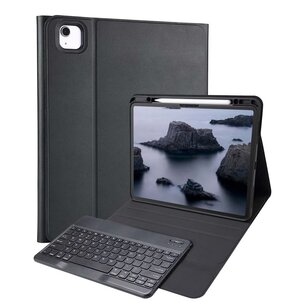 Accezz - QWERTY Bluetooth Keyboard Bookcase pour iPad Air 13 inch (2025) M3 / (2024) M2 - Black
