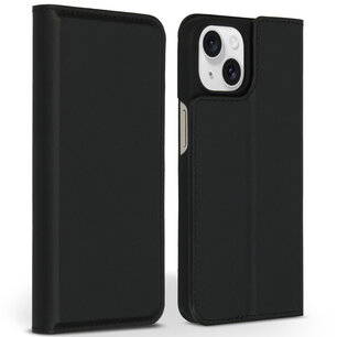 Accezz - Premium Leather Slim Bookcase pour Apple iPhone 15 - Black