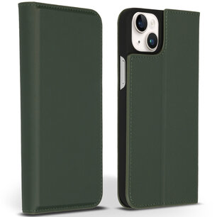 Accezz - Premium Leather Slim Bookcase voor Apple iPhone 14 Plus - Green