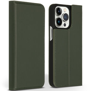 Accezz - Premium Leather Slim Bookcase voor Apple iPhone 13 Pro - Green