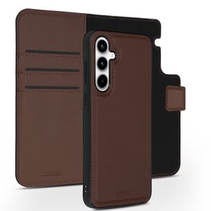 Accezz - Premium Leather 2 in 1 Wallet Bookcase pour Samsung Galaxy A35 - Brown
