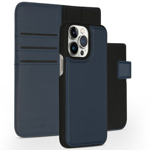 Accezz - Premium Leather 2 in 1 Wallet Bookcase voor Apple iPhone 14 Pro Max - Dark Blue