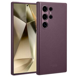 Accezz - MagSafe Leather Backcover pour Samsung Galaxy S24 Ultra - Heath Purple