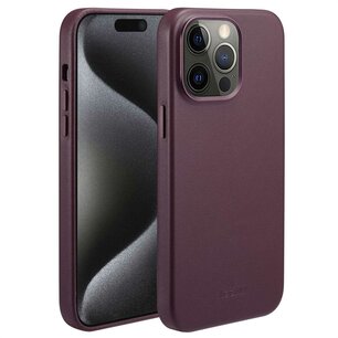 Accezz - MagSafe Leather Backcover pour Apple iPhone 15 Pro Max - Heath Purple