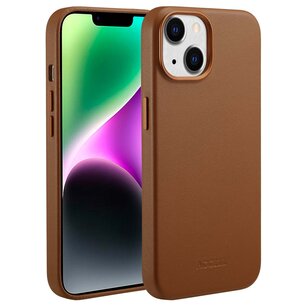 Accezz - MagSafe Leather Backcover pour Apple iPhone 14 - Sienna Brown