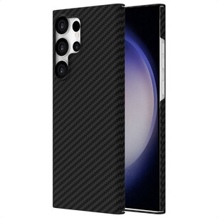 Accezz - MagSafe Kevlar Backcover voor Samsung Galaxy S23 Ultra - Black