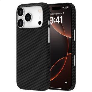 Accezz - MagSafe Kevlar Backcover voor Apple iPhone 17 Pro - Black