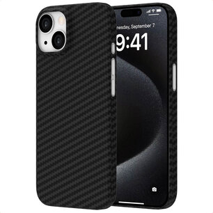 Accezz - MagSafe Kevlar Backcover voor Apple iPhone 15 - Black