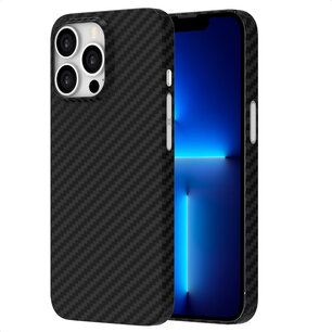 Accezz - MagSafe Kevlar Backcover voor Apple iPhone 13 Pro - Black