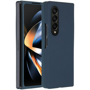 Accezz - Liquid Silicone Backcover voor Samsung Galaxy Z Fold 4 - Dark Blue