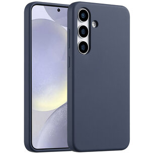 Accezz - Liquid Silicone Backcover voor Samsung Galaxy S25 Plus - Dark Blue