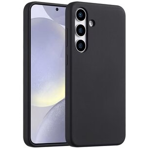 Accezz - Liquid Silicone Backcover voor Samsung Galaxy S25 Plus - Black