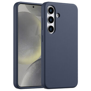 Accezz - Liquid Silicone Backcover voor Samsung Galaxy S25 - Dark Blue