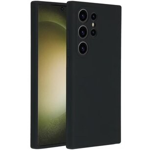 Accezz - Liquid Silicone Backcover pour Samsung Galaxy S24 Ultra - Black