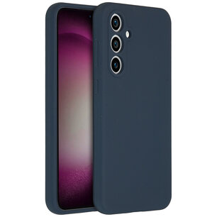 Accezz - Liquid Silicone Backcover pour Samsung Galaxy S23 FE - Dark Blue