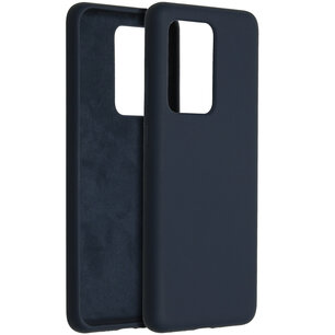Accezz - Liquid Silicone Backcover voor Samsung Galaxy S20 Ultra - Dark Blue Accezz - Liquid Silicone Backcover voor Samsung Galaxy S20 Ultra - Dark Blue