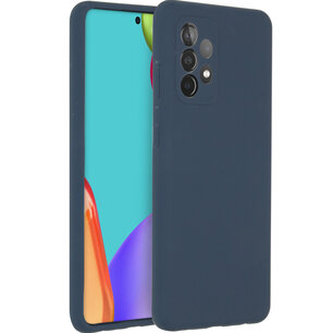 Accezz - Liquid Silicone Backcover for Samsung Galaxy A52(s) (5G/4G) - Dark Blue