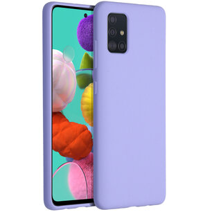 Accezz - Liquid Silicone Backcover voor Samsung Galaxy A51 - Purple