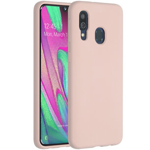 Accezz - Liquid Silicone Backcover voor Samsung Galaxy A40 - Pink
