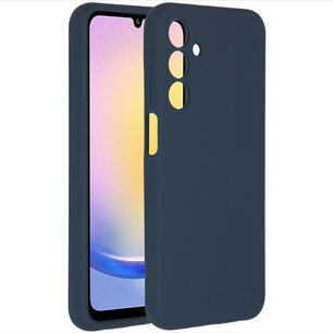 Accezz - Liquid Silicone Backcover pour Samsung Galaxy A25 (5G) - Dark Blue