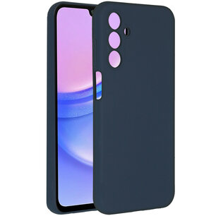 Accezz - Liquid Silicone Backcover pour Samsung Galaxy A15 (5G/4G) - Dark Blue