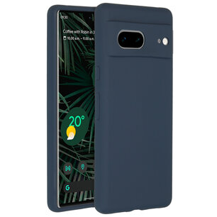 Accezz - Liquid Silicone Backcover voor Google Pixel 7 - Dark Blue