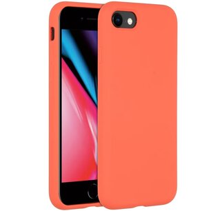 Accezz - Liquid Silicone Backcover pour Apple iPhone SE (2022 / 2020) / 8 / 7 - Nectarine Accezz - Liquid Silicone Backcover pour Apple iPhone SE (2022 / 2020) / 8 / 7 - Nectarine