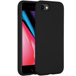 Accezz - Liquid Silicone Backcover pour Apple iPhone SE (2022 / 2020) / 8 / 7 - Black Accezz - Liquid Silicone Backcover pour Apple iPhone SE (2022 / 2020) / 8 / 7 - Black