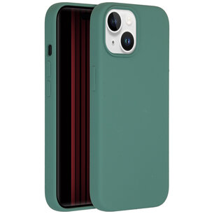 Accezz - Liquid Silicone Backcover pour Apple iPhone 15 - Dark Green