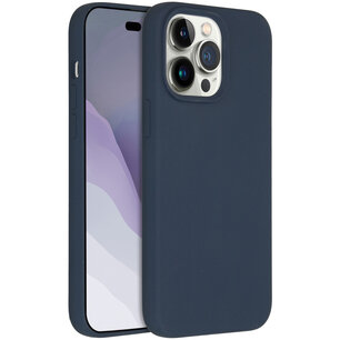 Accezz - Liquid Silicone Backcover voor Apple iPhone 14 Pro Max - Dark Blue