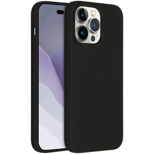 Accezz - Liquid Silicone Backcover voor Apple iPhone 14 Pro Max - Black
