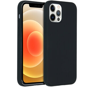 Accezz - Liquid Silicone Backcover voor Apple iPhone 12 Pro Max - Black Accezz - Liquid Silicone Backcover voor Apple iPhone 12 Pro Max - Black