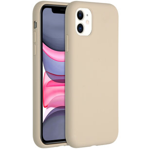 Accezz - Liquid Silicone Backcover voor Apple iPhone 11 - Stone