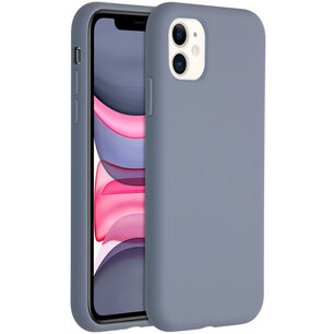 Accezz - Liquid Silicone Backcover voor Apple iPhone 11 - Lavender Grey