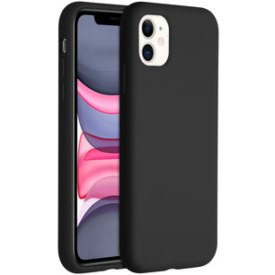 Accezz - Liquid Silicone Backcover voor Apple iPhone 11 - Black