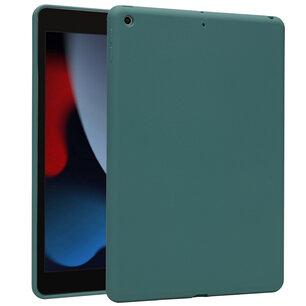 Accezz - Liquid Silicone Backcover voor Apple iPad 9 (2021) 10.2 inch / iPad 8 (2020) 10.2 inch / iPad 7 (2019) 10.2 inch - Dark Green