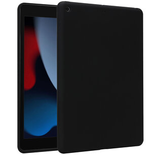 Accezz - Liquid Silicone Backcover voor Apple iPad 9 (2021) 10.2 inch / iPad 8 (2020) 10.2 inch / iPad 7 (2019) 10.2 inch - Black