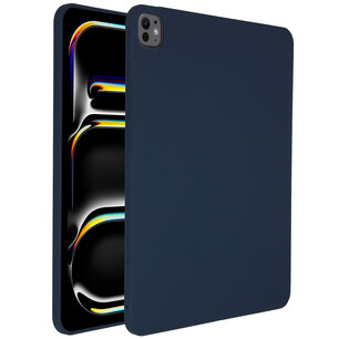 Accezz - Liquid Silicone Backcover met penhouder voor Apple iPad Pro 13 (2024) M4 - Dark Blue