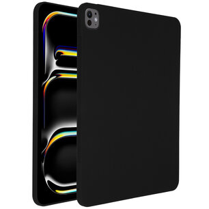 Accezz - Liquid Silicone Backcover met penhouder voor Apple iPad Pro 13 (2024) M4 - Black