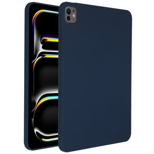 Accezz - Liquid Silicone Backcover met penhouder voor Apple iPad Pro 11 (2024) M4 - Dark Blue
