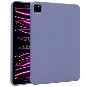 Accezz - Liquid Silicone Backcover met penhouder voor Apple iPad Pro 11 (2022 / 2021 / 2020 / 2018) - Lila
