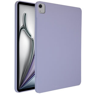 Accezz - Liquid Silicone Backcover met penhouder voor Apple iPad Air 13 inch (2025) M3 / (2024) M2 - Lila